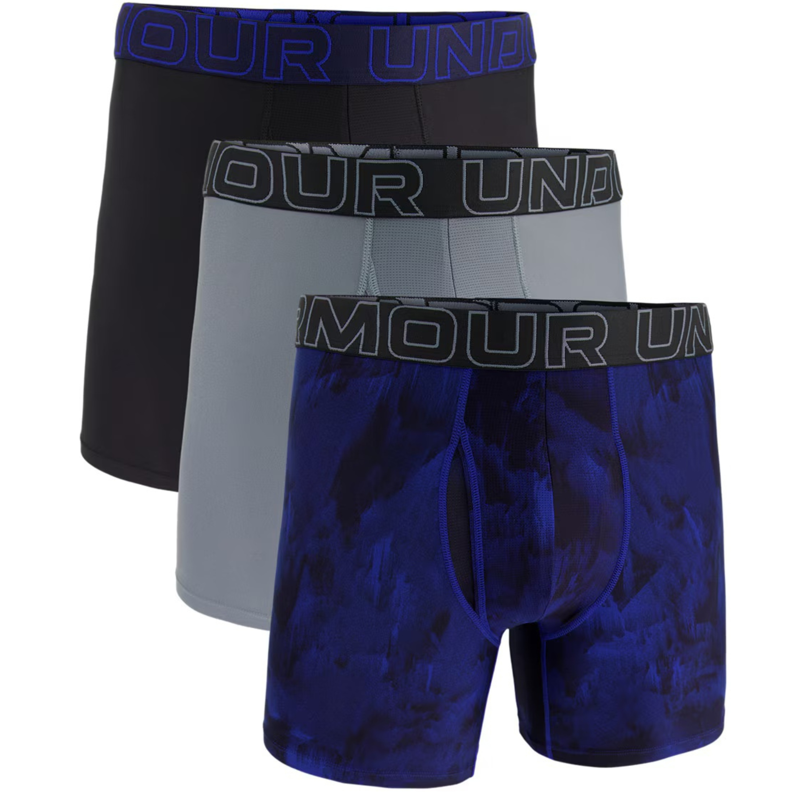 Męskie Majtki Bokserki Bielizna Under Armour Performance 6IN 3PAK M