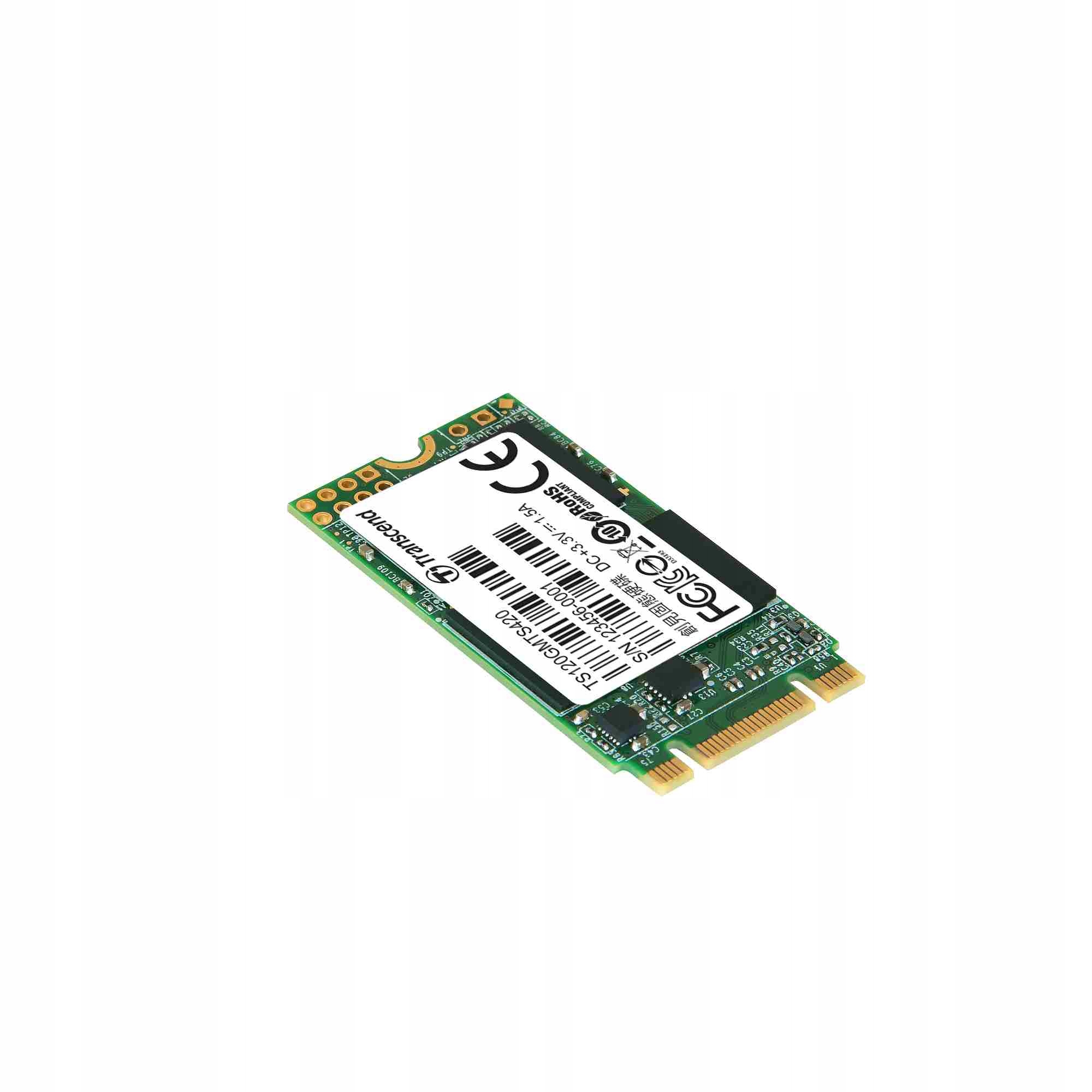 Transcend 120 Gb M.2 2242 MTS420 Tlc Sata 3 III B+m Key Dysk Ssd Industrial