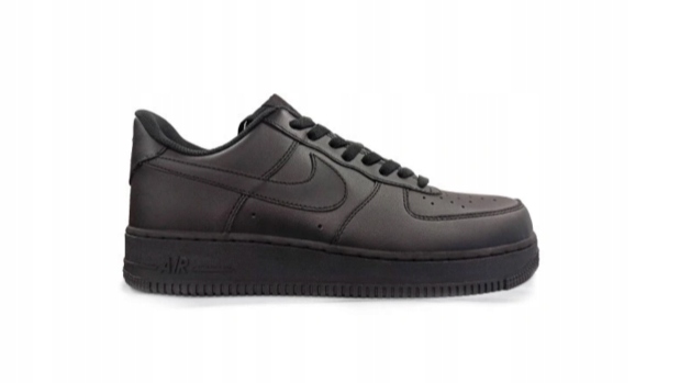 Buty sportowe damskie Nike Air Force 1 Low Le Gs męskie czarne dla dzieci
