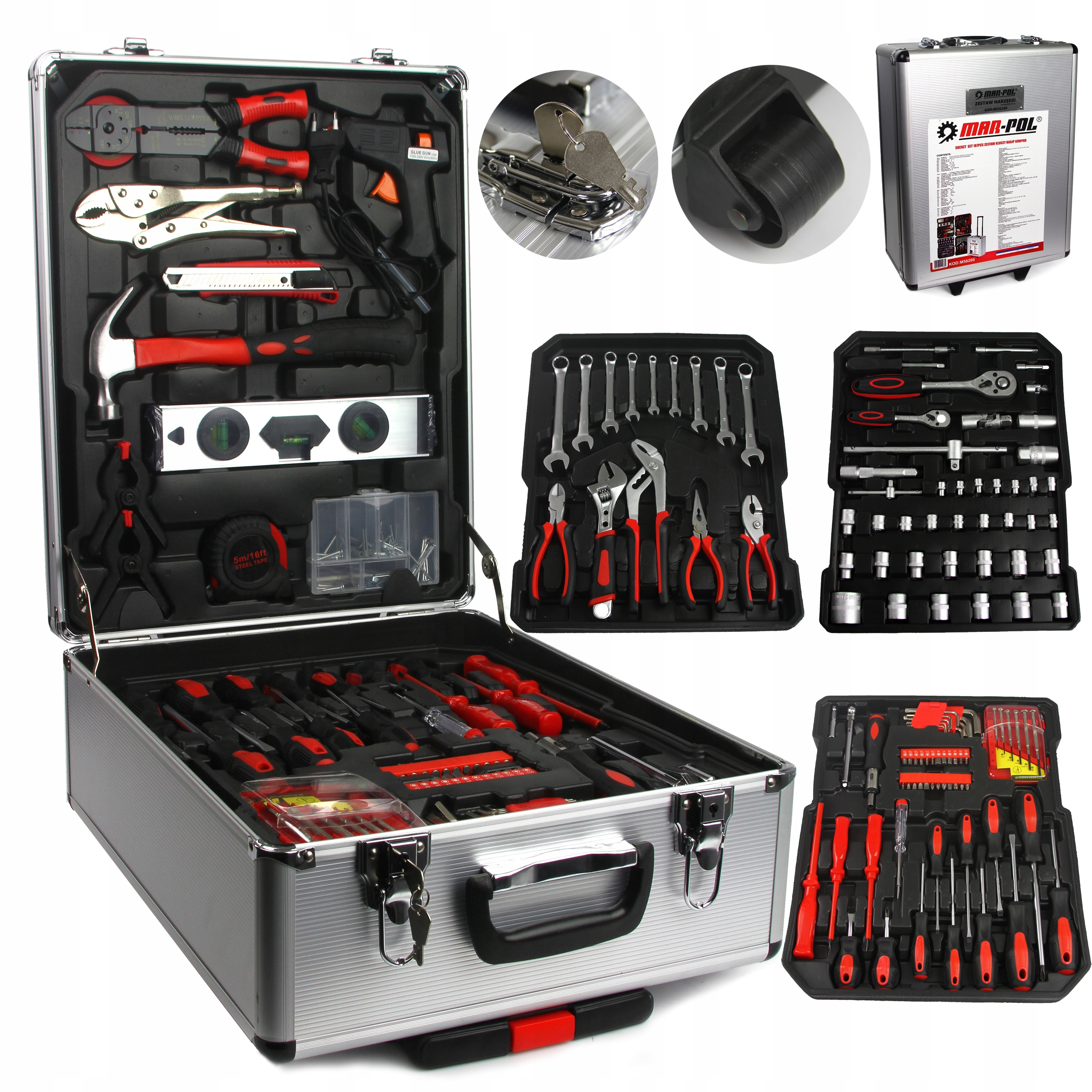 Zestaw narzędzi Mar-Pol 187 el.