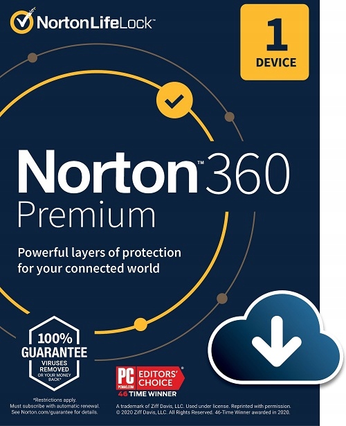 Symantec Norton 360 Security 2021 1 PC / 12 месяцев