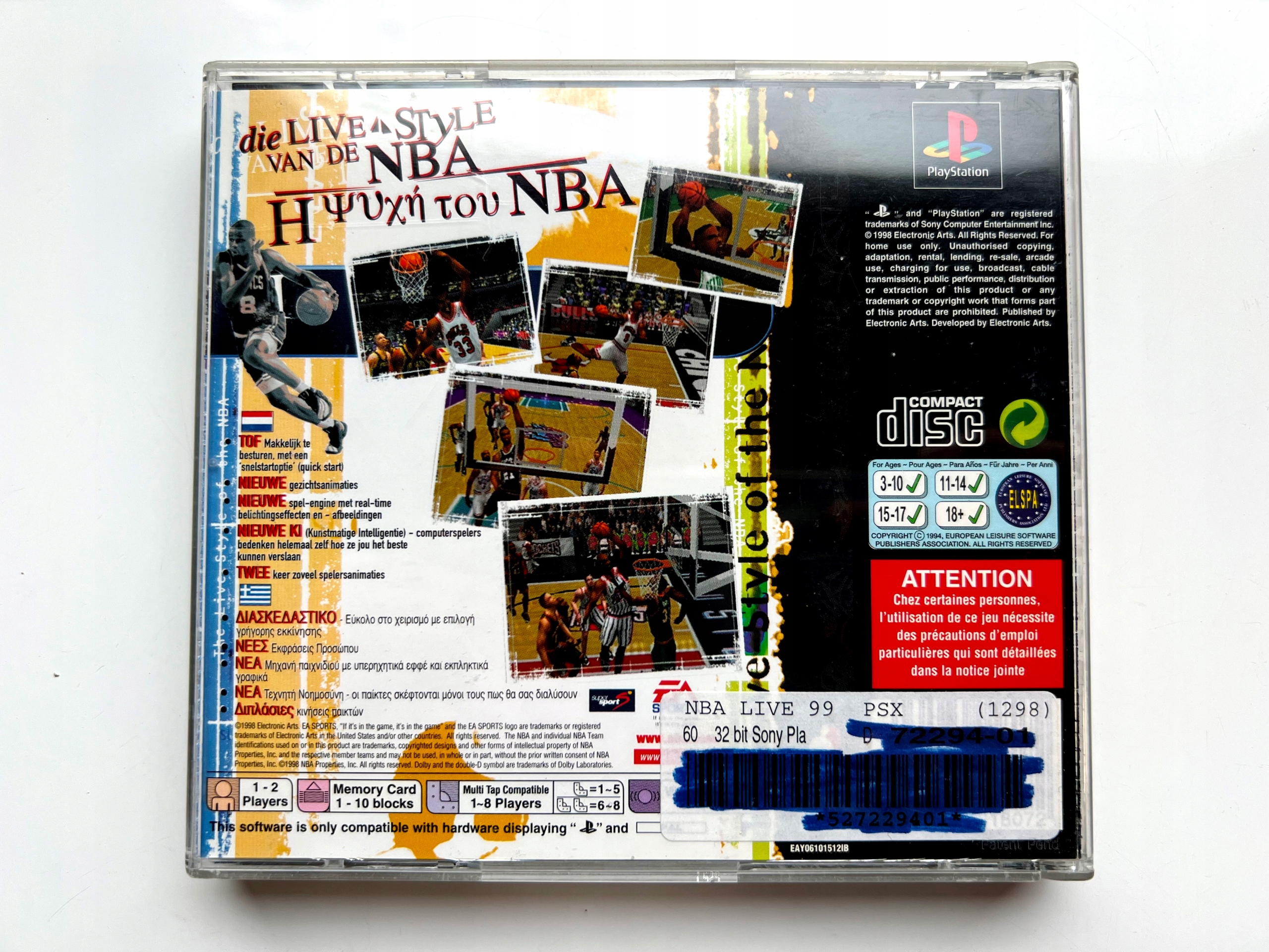 *** NBA LIVE 99 PS1 PSX PSONE PLAYSTATION *** Platforma Sony PlayStation (PSX)