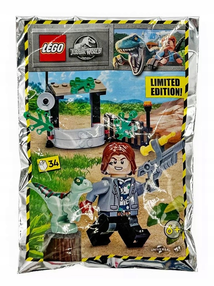 Lego Jurassic World Minifigure Polybag Rainn with Raptor #122224