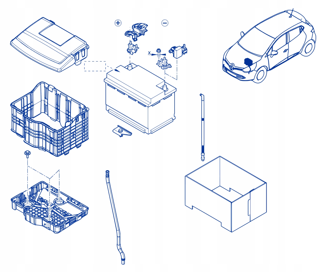 PODSTAWA AKUMULATORA RENAULT CLIO, CAPTUR NOWA 648601269R Typ samochodu Samochody osobowe