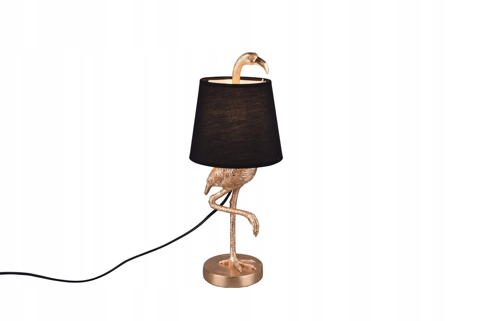 Nočná stolová lampa plameniak zlatá čierna Rl
