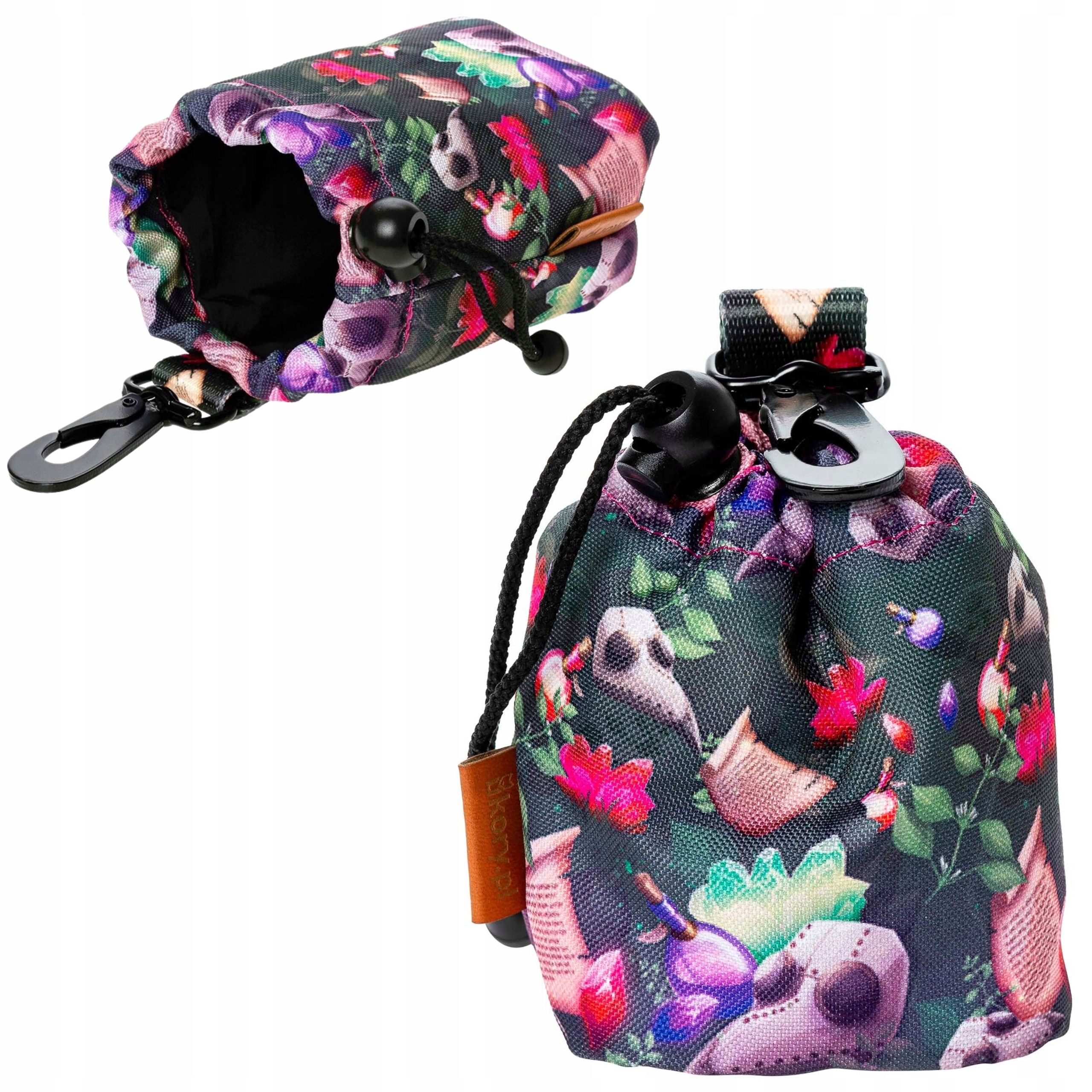 Levně Sáček na pamlsky pro Psa na procházku Ukory fialová růžová Vzor