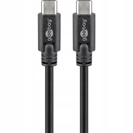 Goobay Kabel Usb-c Męski 24-pinowy Usb-c Męski Czarny 24-pinowy