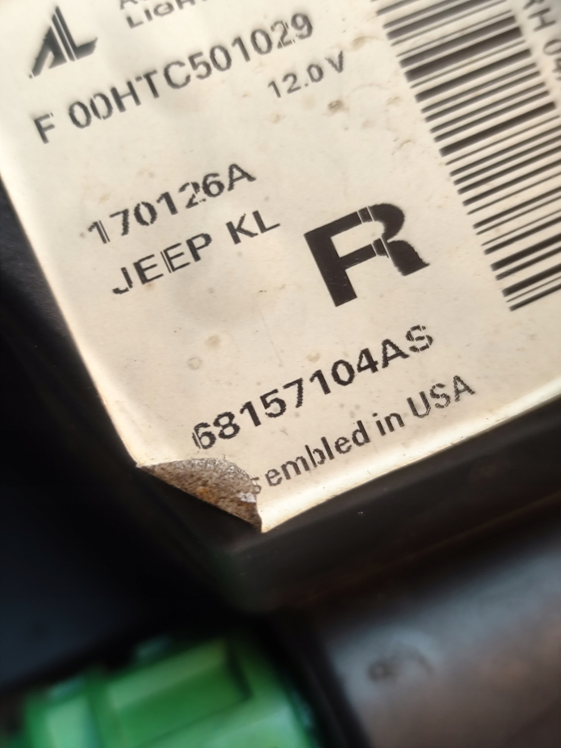 JEEP CHEROKEE KL light LED DRL right DEMONTAZ