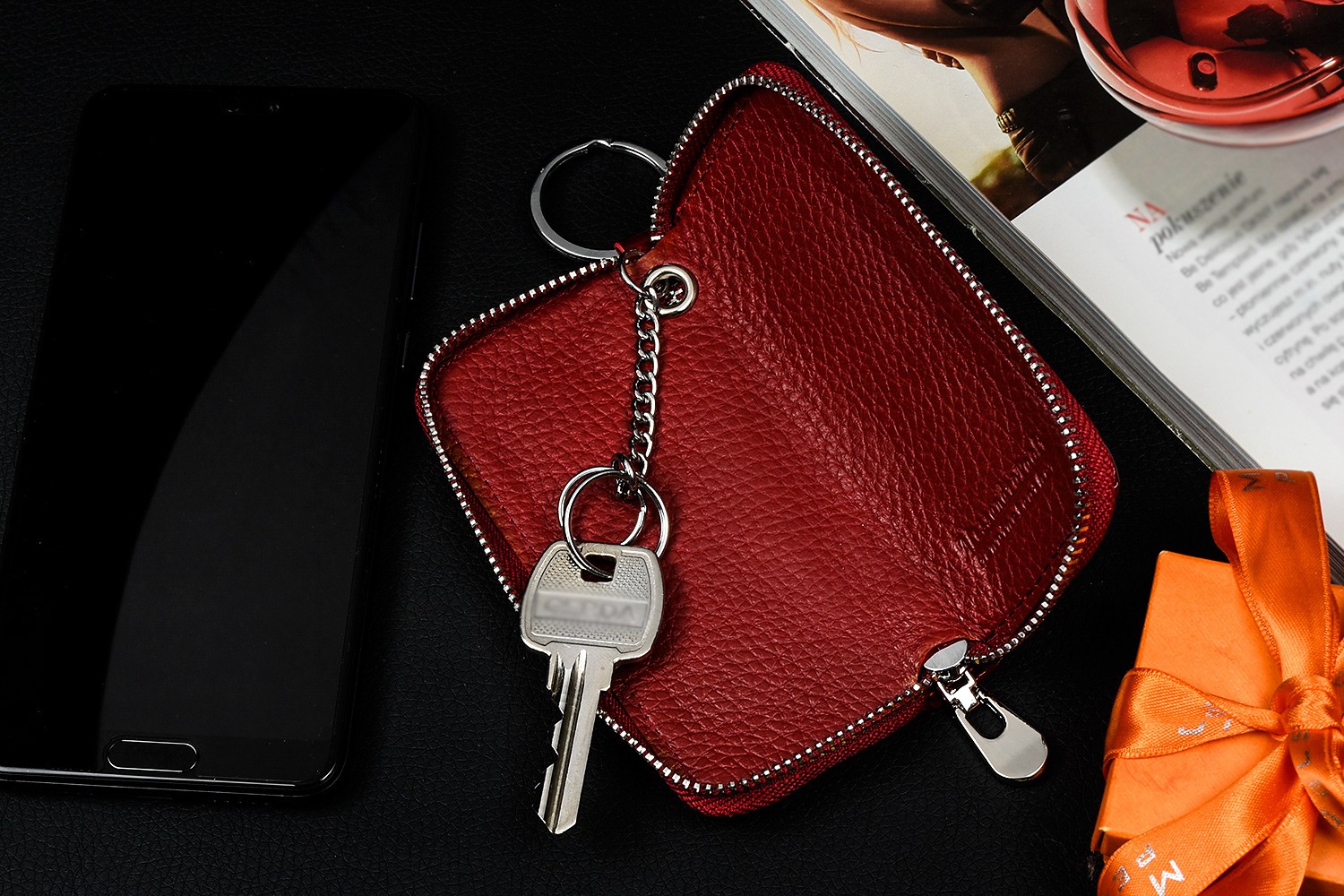 Etui na klucze skórzane romby Alessandro Płeć kobieta