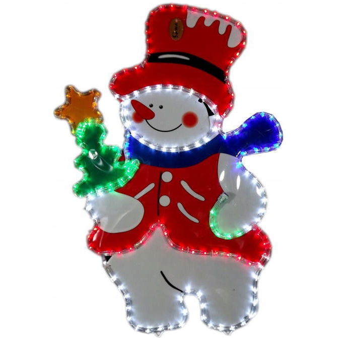 Vánoční dekorace 120 Led Sněhulák velký