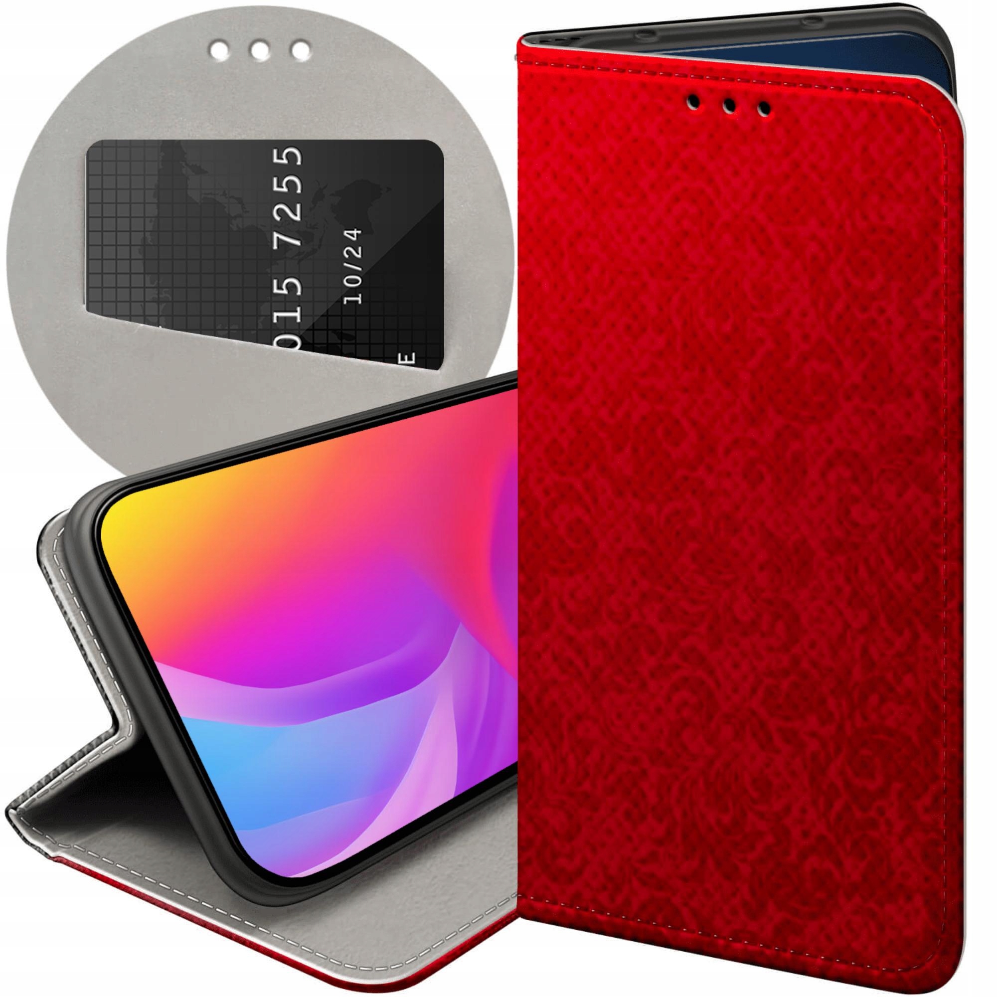 Etui Z Klapką Do Huawei P8 P9 Lite 2017 Czerwone Serca Róże Futerał