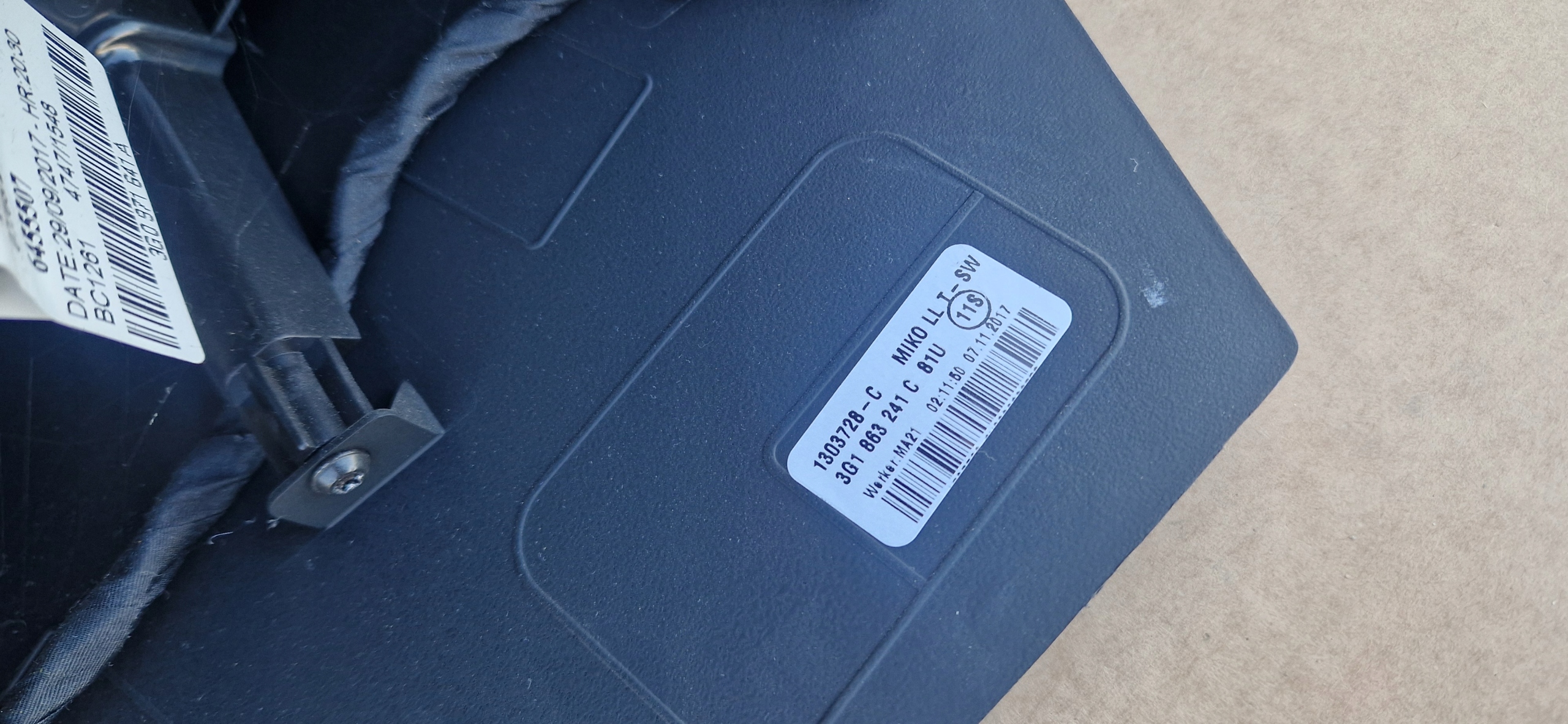 armrest leather TUNEL blower fan SKODA SUPERB III control unit