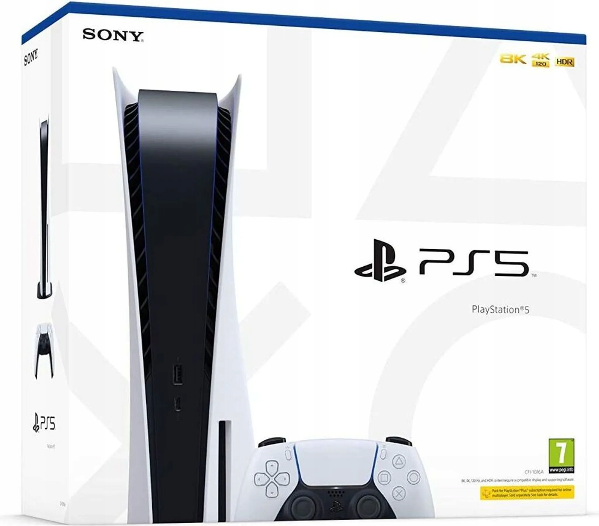 Konsola Sony PlayStation 5 PS5 825GB Napęd Blu-ray 4K 120Hz CFI-1216A