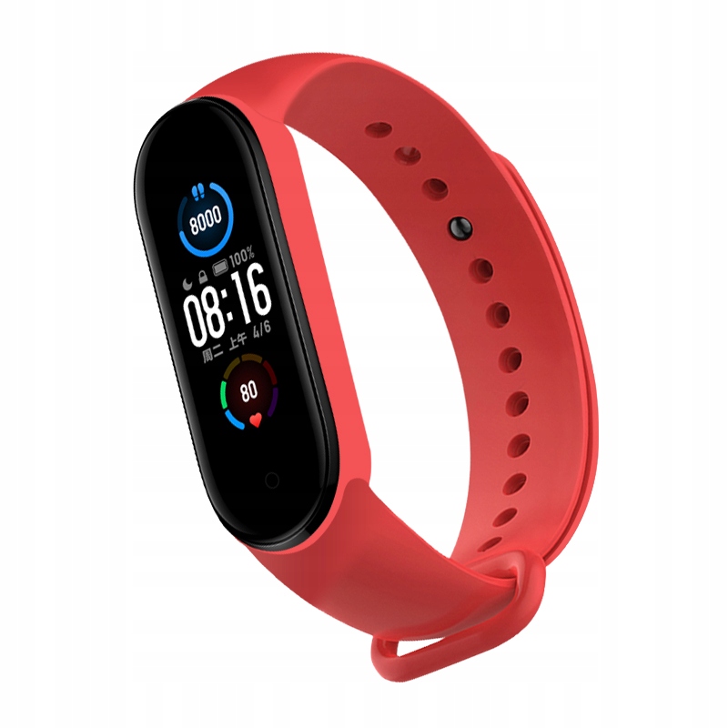 ZESTAW 5x OPASKA PASEK XIAOMI MI BAND 3 4 OPASKA MIBAND ZAMIENNA KOLORY Szerokość 15 mm