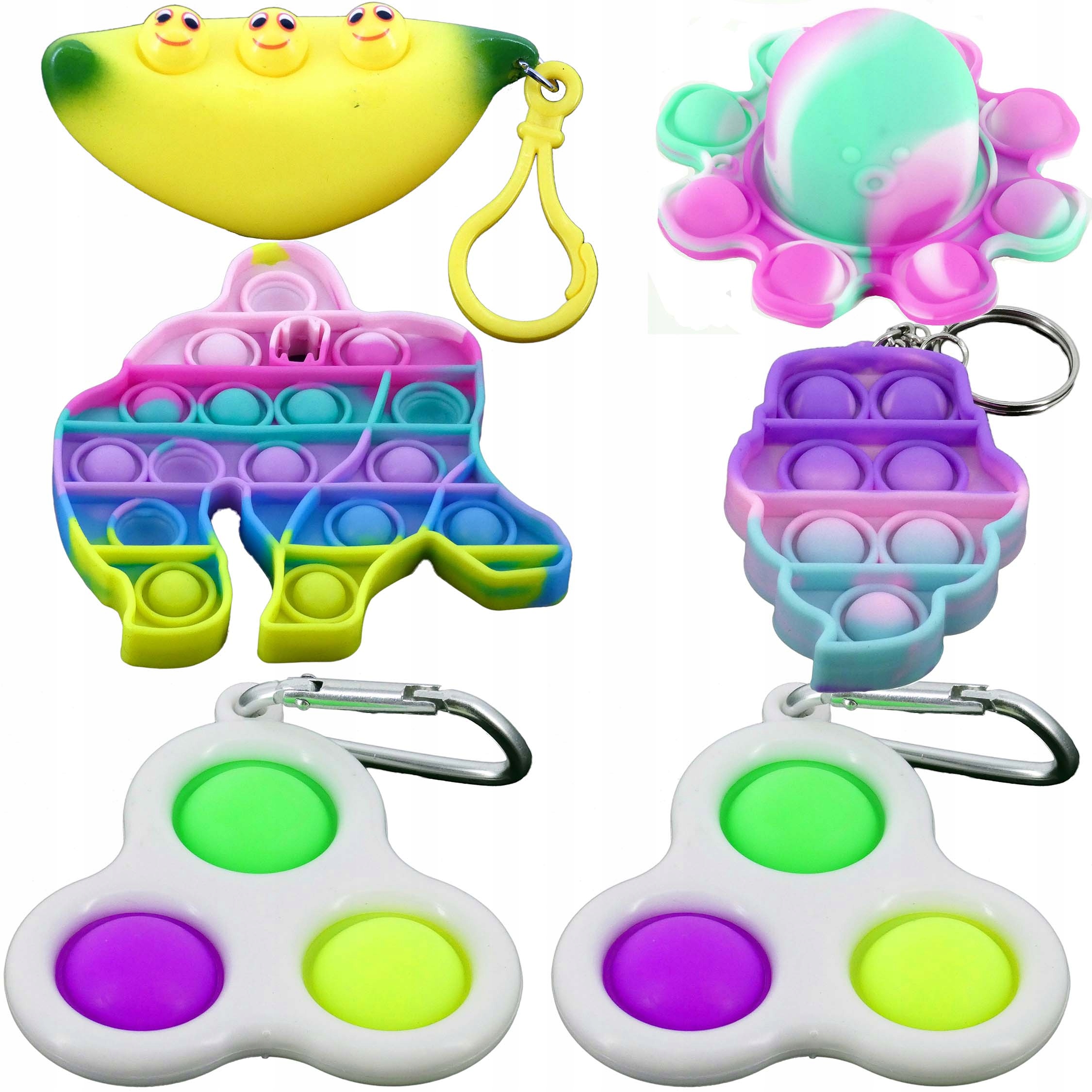 6x POP IT POPIT FIDGET PUSH BUBBLE SIMPLE DIMPLE