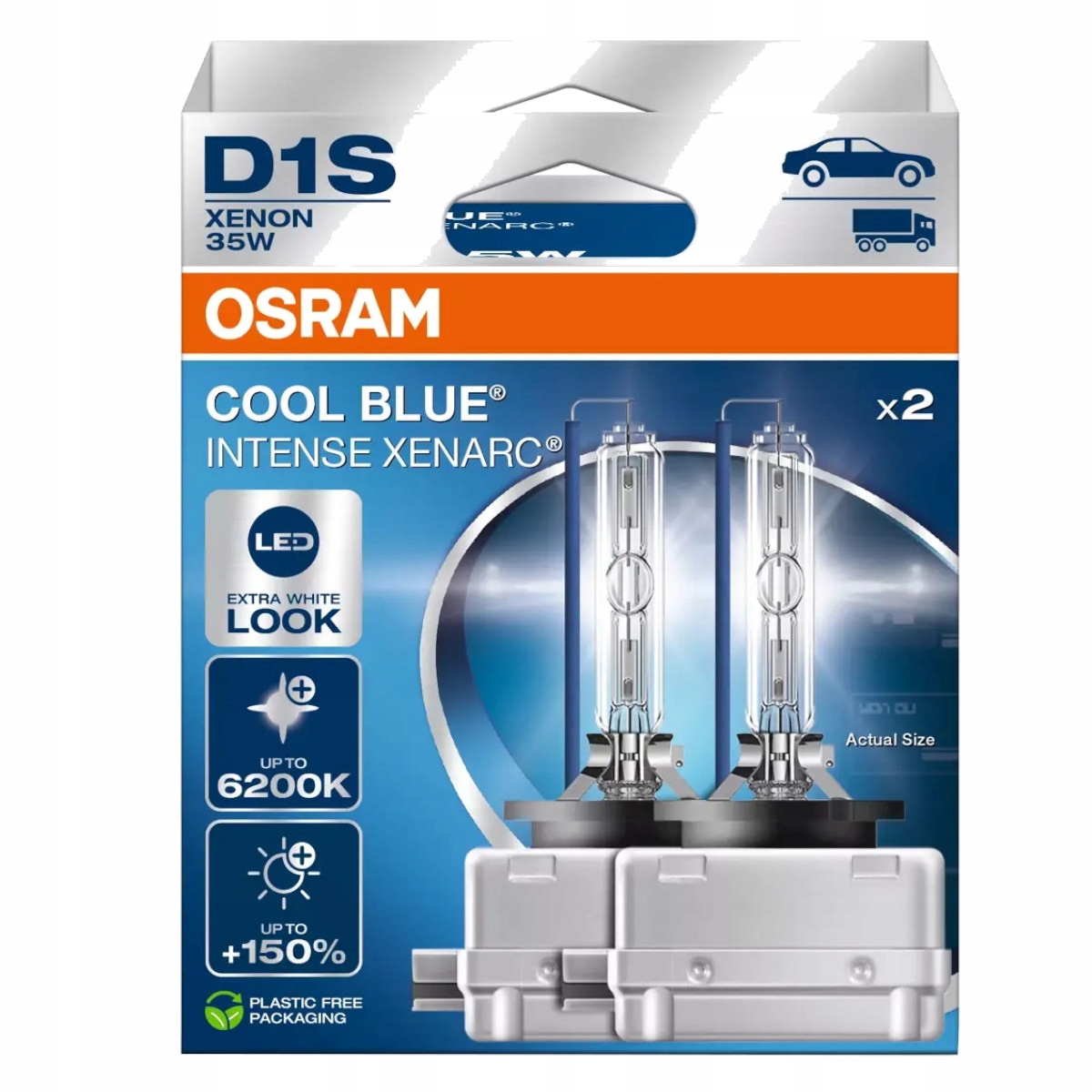 D1S Osram Cool Blue Intense Xenón 150% Viac Svetla