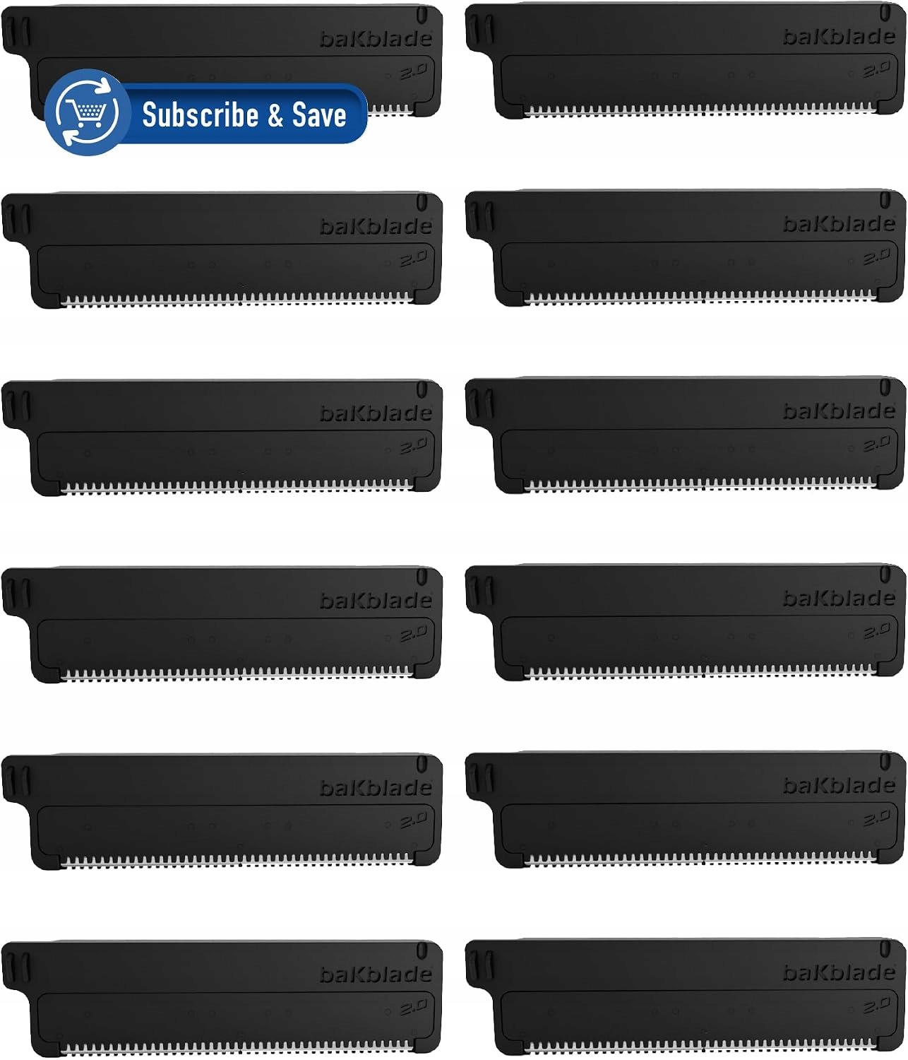 Bakblade Dryglide náhradní břity pro holicí strojky 2.0 3.0 Elite Plus 12 kusů