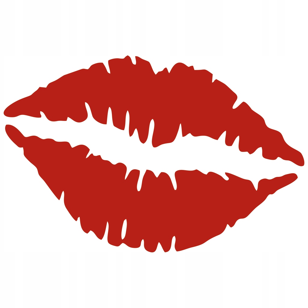 Naklejka na samochód auto śmieszna Usta Całus 30 x 20 cm