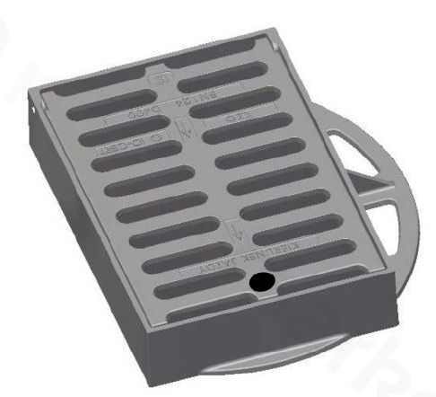 Wpust ściekowy żeliwny D400 H-115 3/4 kołnierz Fansuld Omnia 600X400QUICK B