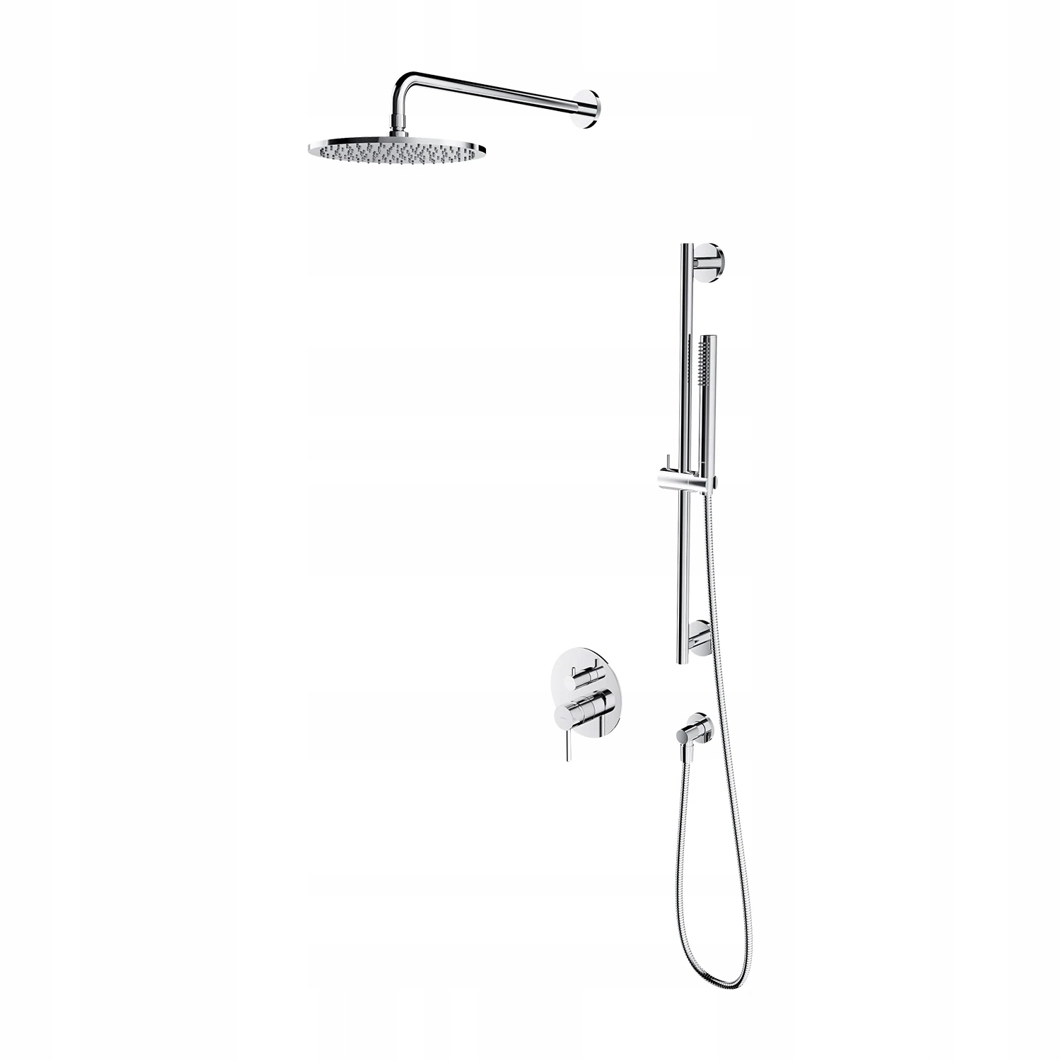 Podomietkový Sprchový Set S Chrómovou Tyčou, Dažďová Sprcha Omnires
