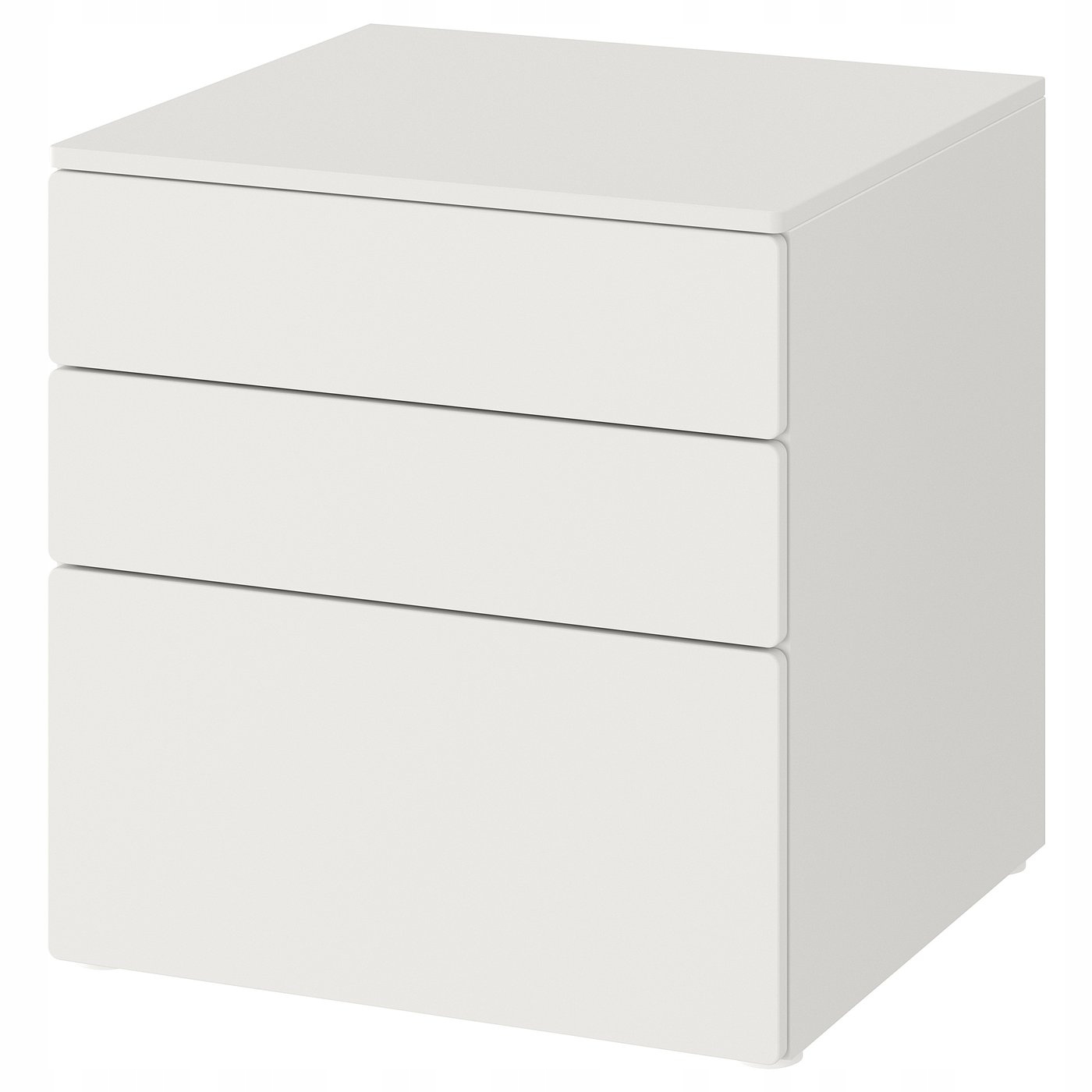 Komoda z 3 szufladami, biały, 60x57x63 cm nowoczesny design