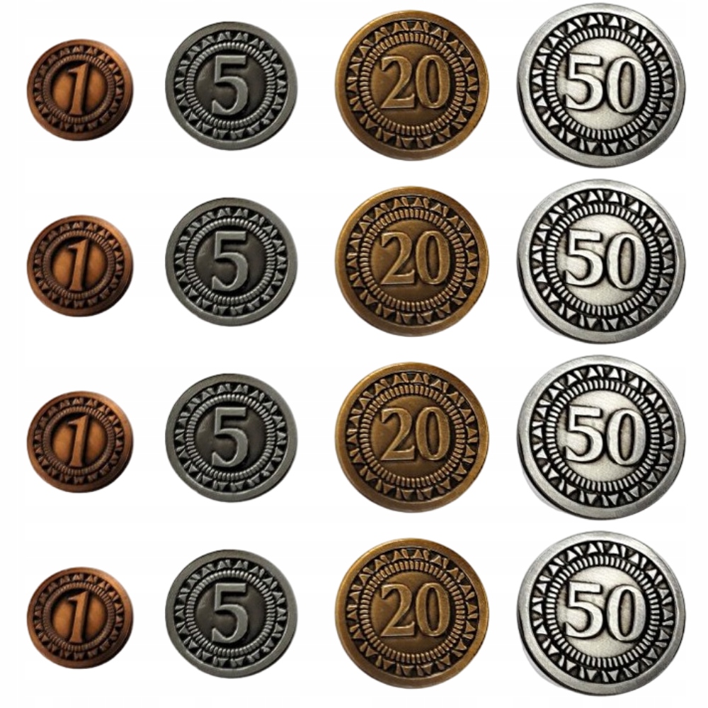 ZESTAW 16 KLASYCZNYCH UNIWERSALNYCH METALOWYCH MONET LARP RPG