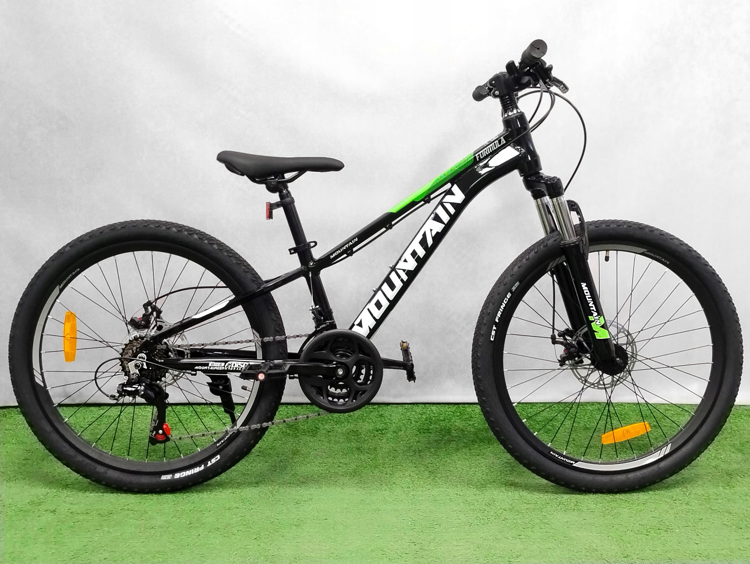 Rower górski MTB24" Mountain Shimano rama aluminium 11" 120-145cm 2XTARCZE