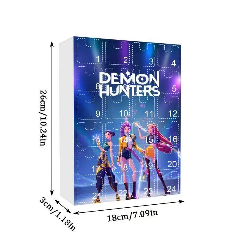 Адвент-календарь K-Pop Demon Hunters, 24 акриловых брелока, от 3 лет — фото 3