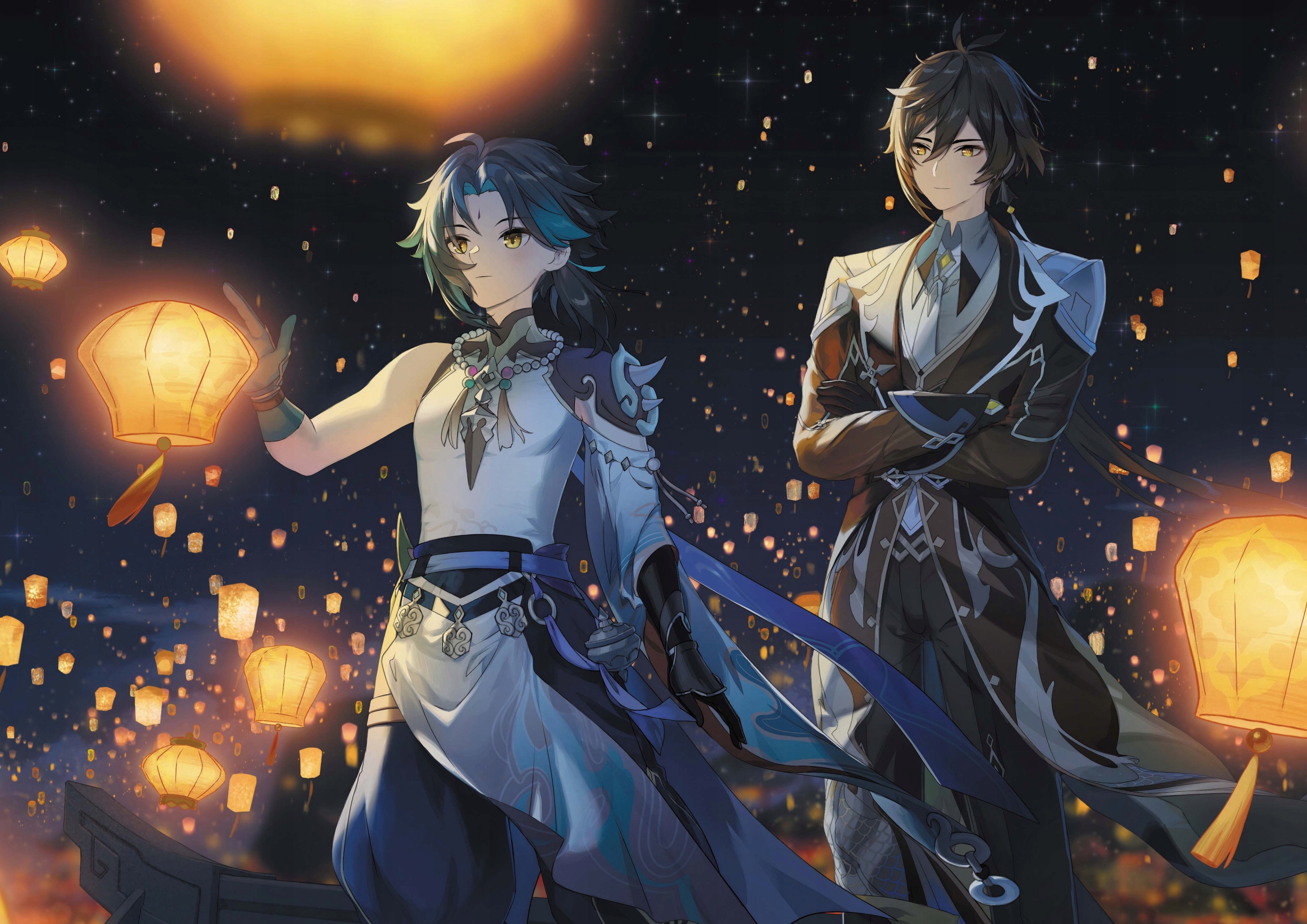 

Plakat A3 Genshin Impact Zhongli i Xiao