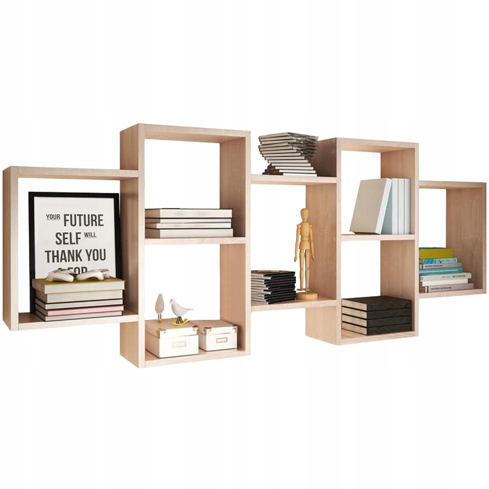 

Półka Ścienna Wisząca Regał Dąb Sonoma Podłużna