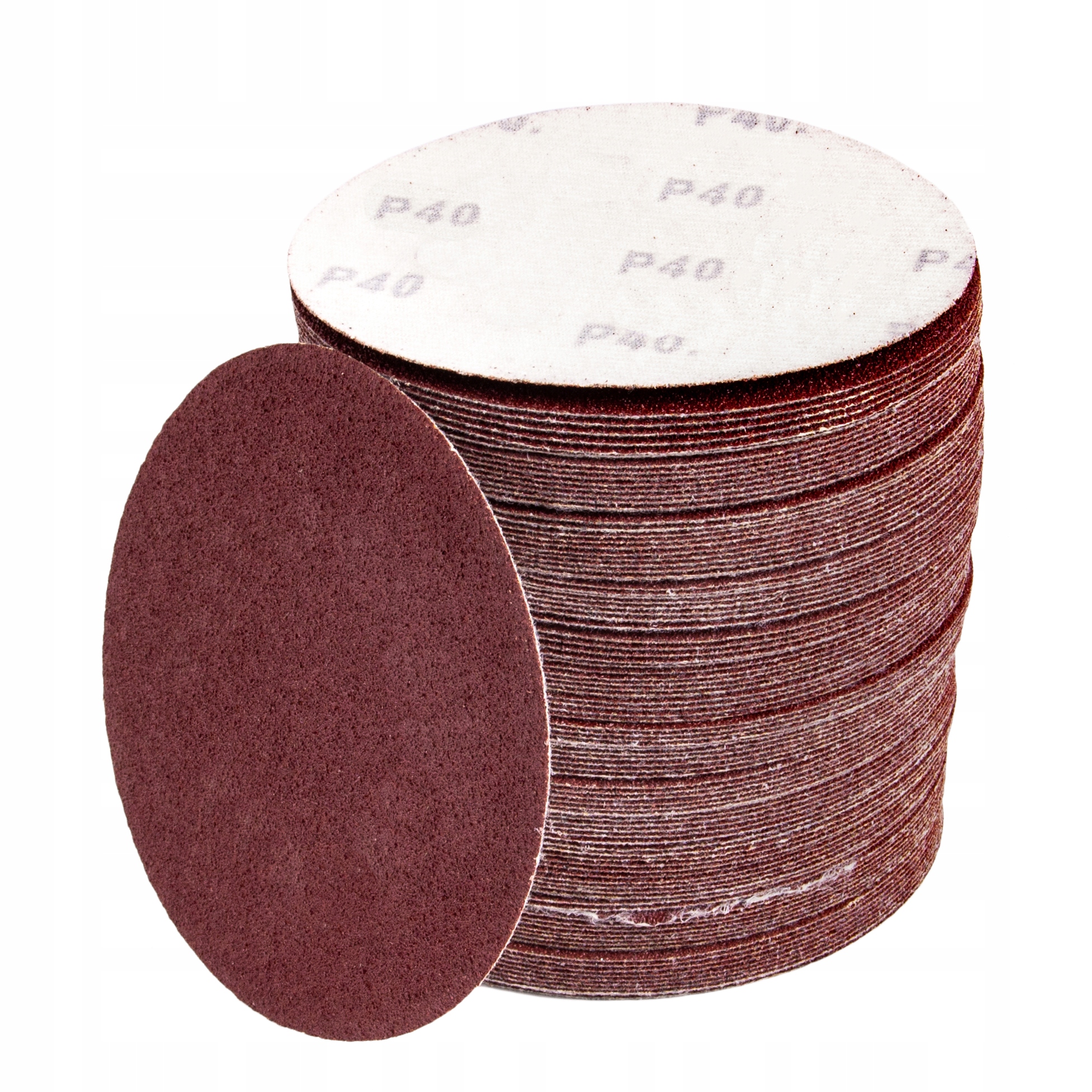 

10szt Papier Ścierny Rzep Krążek Na Dysk 125mm P40