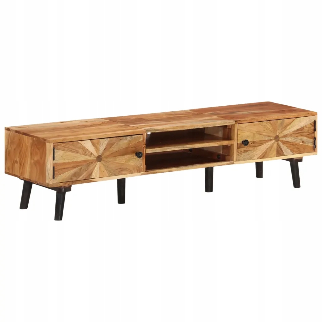 vidaXL Szafka pod Tv, 145x35x35 cm, lite drewno akacjowe