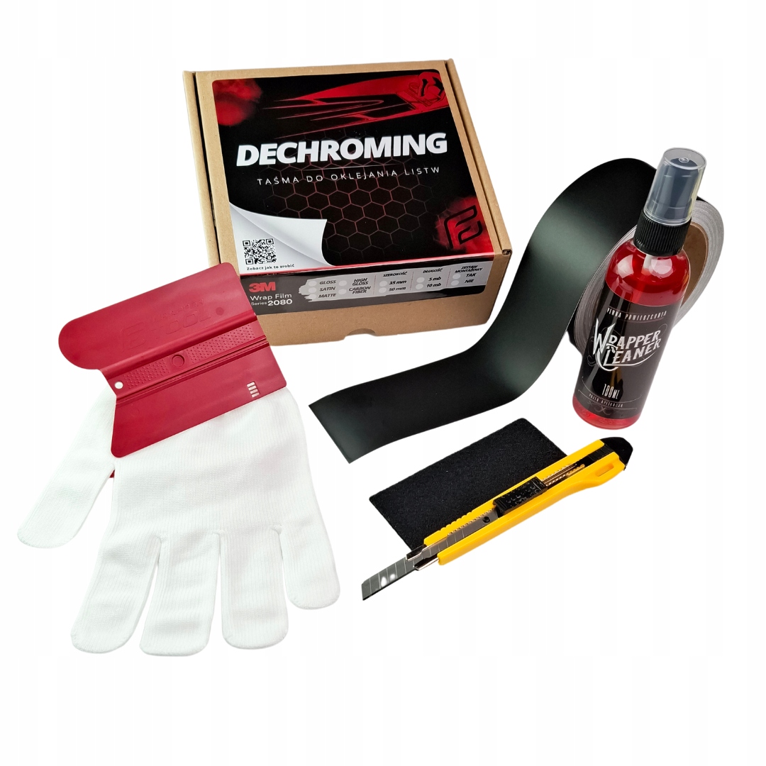 Sada pro odchromování s nástroji černá matná 3M M12 5x1000 cm