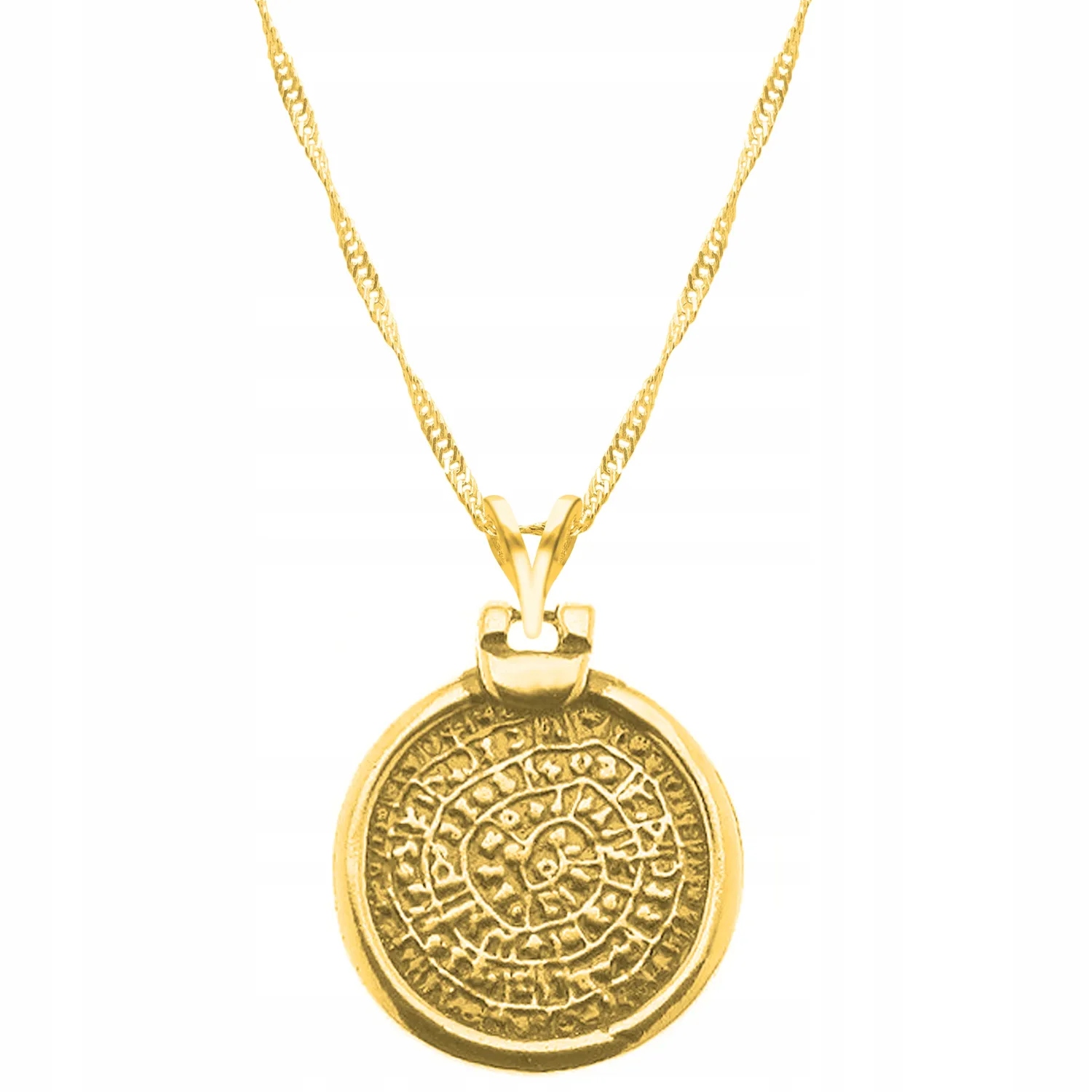 Náhrdelník Zlatý 925 Starožitný Medailon Řecká mince Řecko Amulet