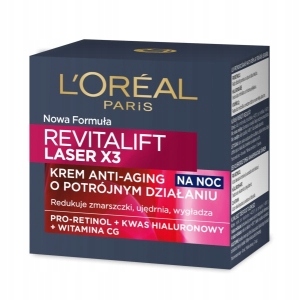 Revitalift Laser X3 40+ Krém na obličej 50 ml Noční proti stárnutí Loreal