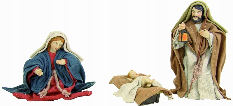 

Św. Rodzina w ubraniu z materiału- do figur 11cm