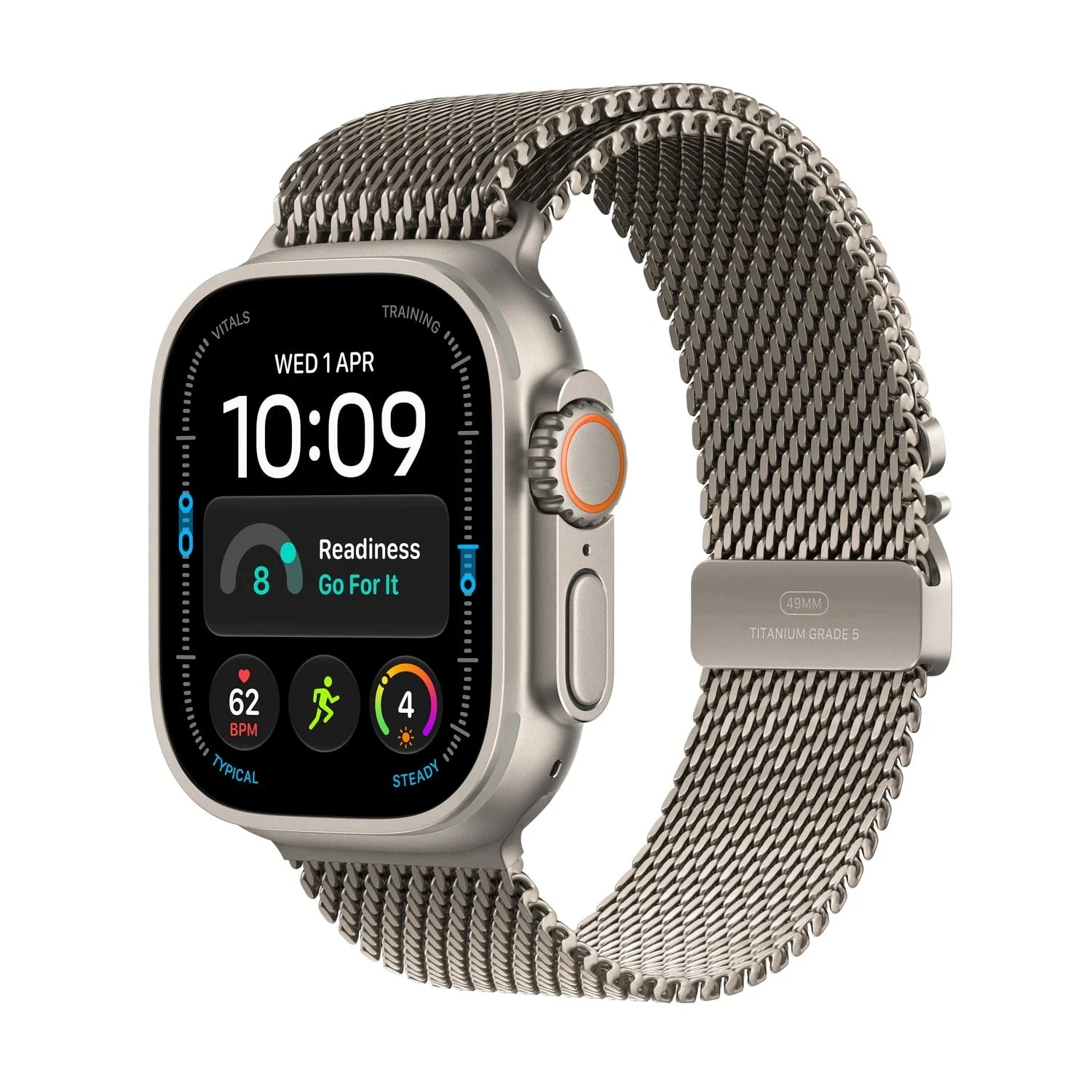 Apple Watch Ultra 4 GPS+Cell 49 mm Titan prírodný náramok prírodný -L