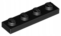 

Lego Płytka 1x4 Czarna Black 3710 Nowa 3SZT