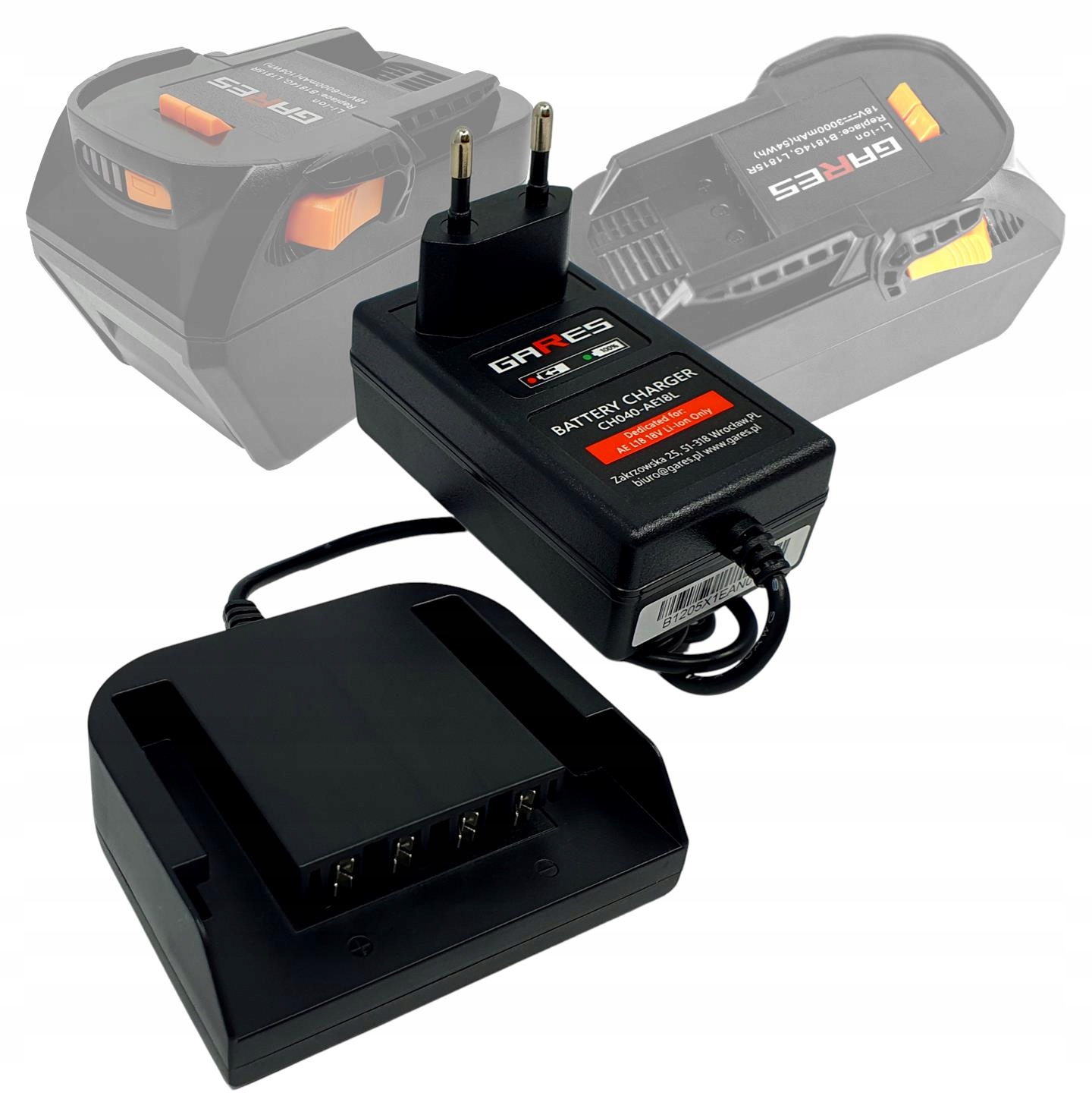 Nabíječka Gares pro Aeg 18V Li-Ion BS18 BSB18 L1815 L1820 L1830 L1840 L1850