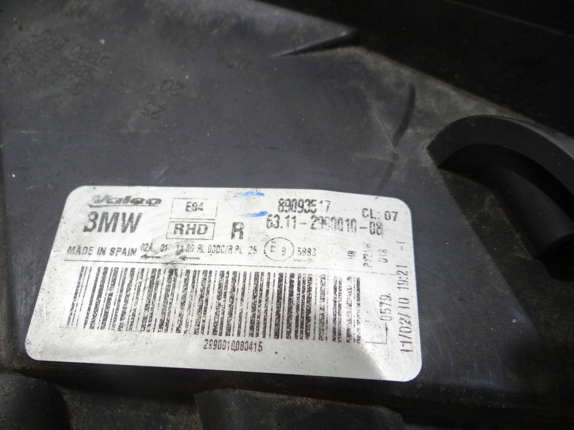 light right front XENON BMW X1 E84 2990010