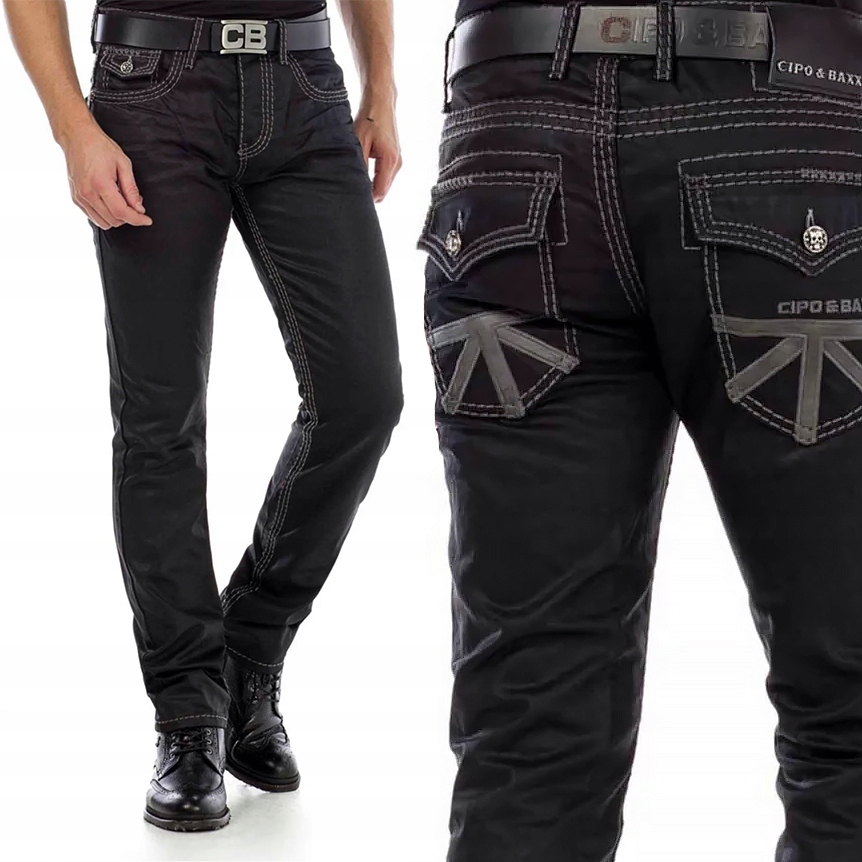 Pánské džíny Jednoduché Cipo Baxx Voskované Silná nit