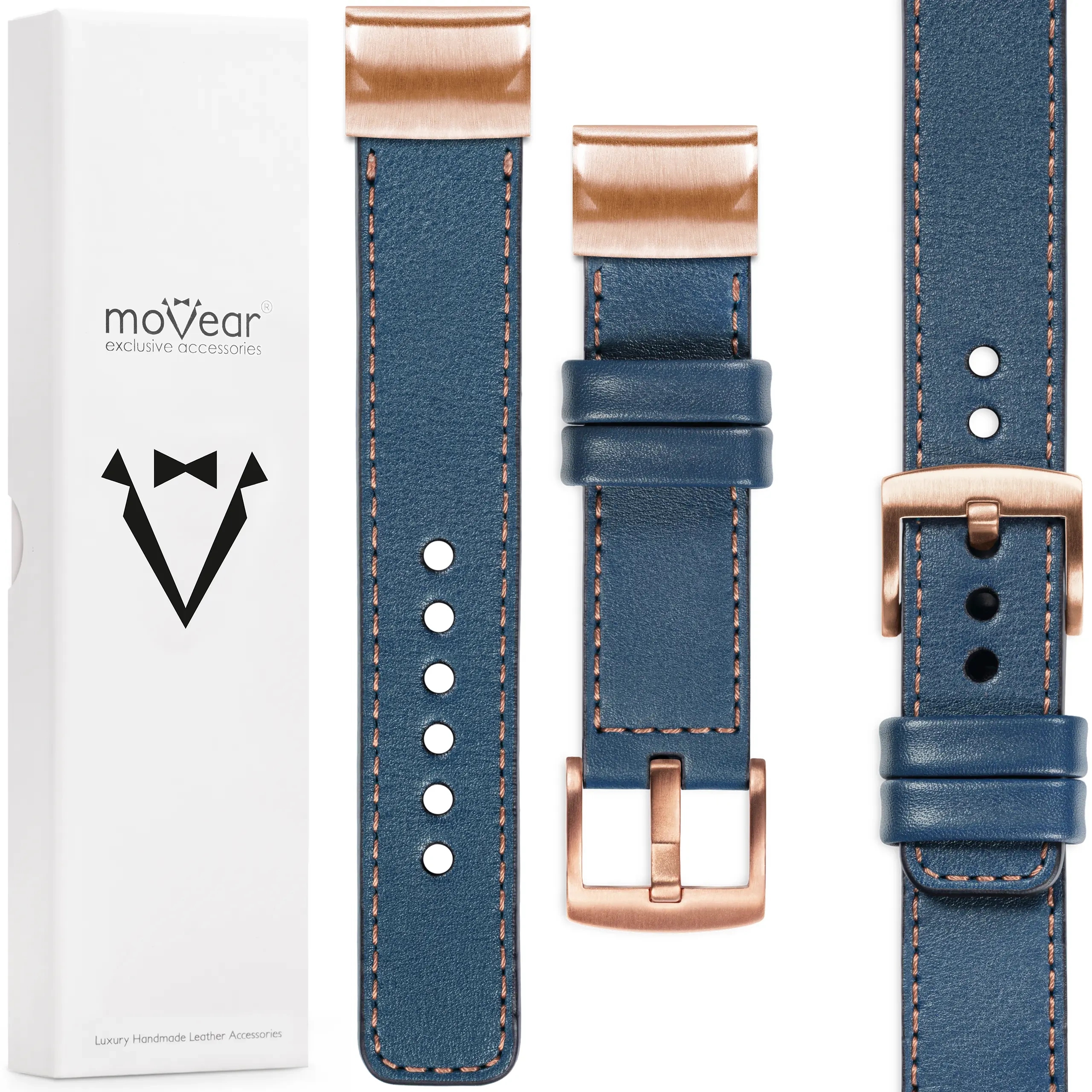 Kožený řemínek pro Garmin Fenix 8s 7s 6s 5s Instinct QuickFit 20 mm, ruční výroba