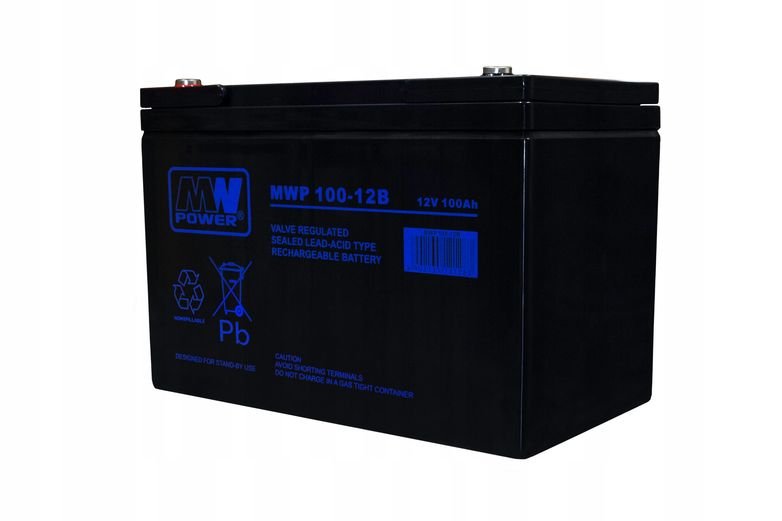 Mwp 100-12B: Mwp 100-12B: akumulátor Mwp 100-12B (Long Life, 12V-100Ah, Bol