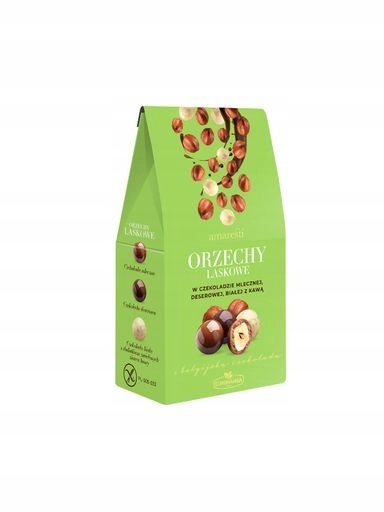 6 x Lískové ořechy s belgickou čokoládou ve třech provedeních Lískové ořechy 80 g