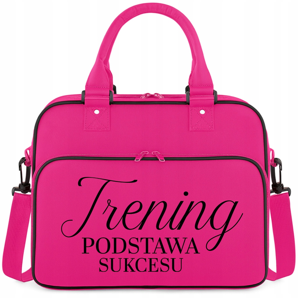 Torba Różowa Trening Podstawa Sukcesu Pojemna Na Siłownię Trening Pilates