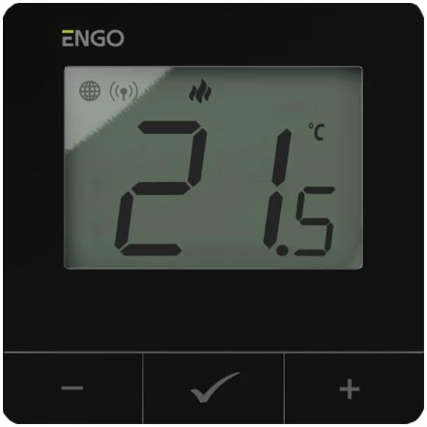 Engo Controls E25-230B Regulátor teploty, 230V, čierny, s ovládaním cez internet