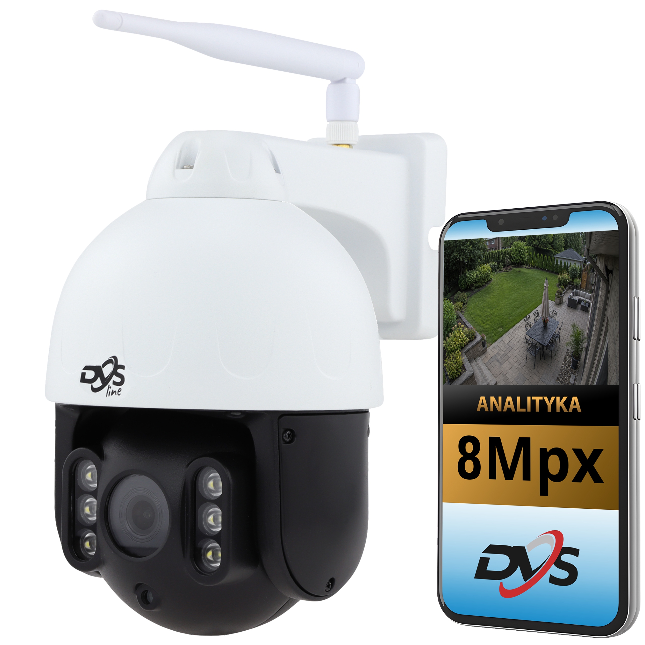 Rotačná Kamera Dvs Ptz Ip WiFI 8Mpx Dvs 4k P2P