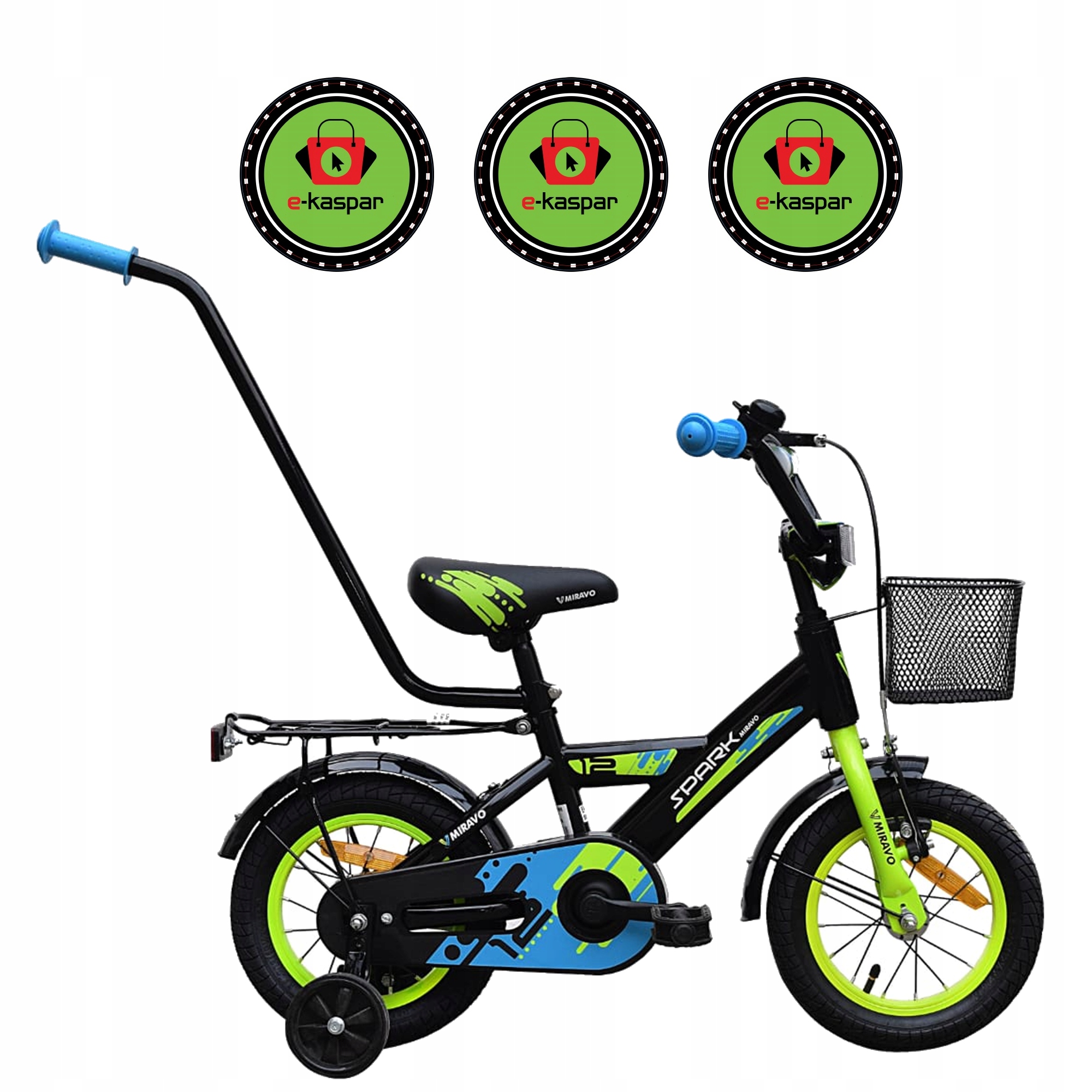 Rowerek Dziecięcy 12 Cali Rower Dla Chłopca Koszyk I Prowadnik