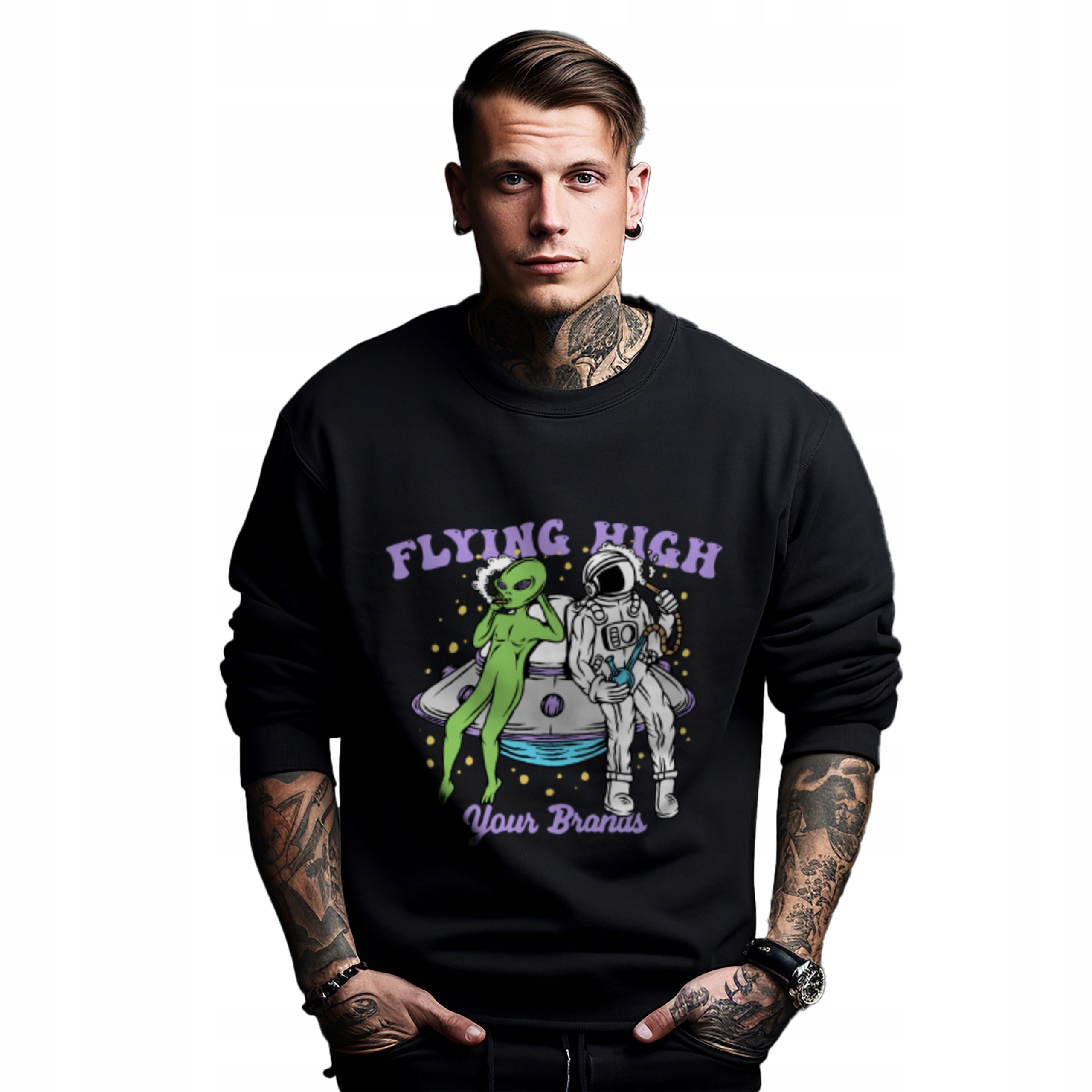 Mikina s potiskem Flying High Your Brains