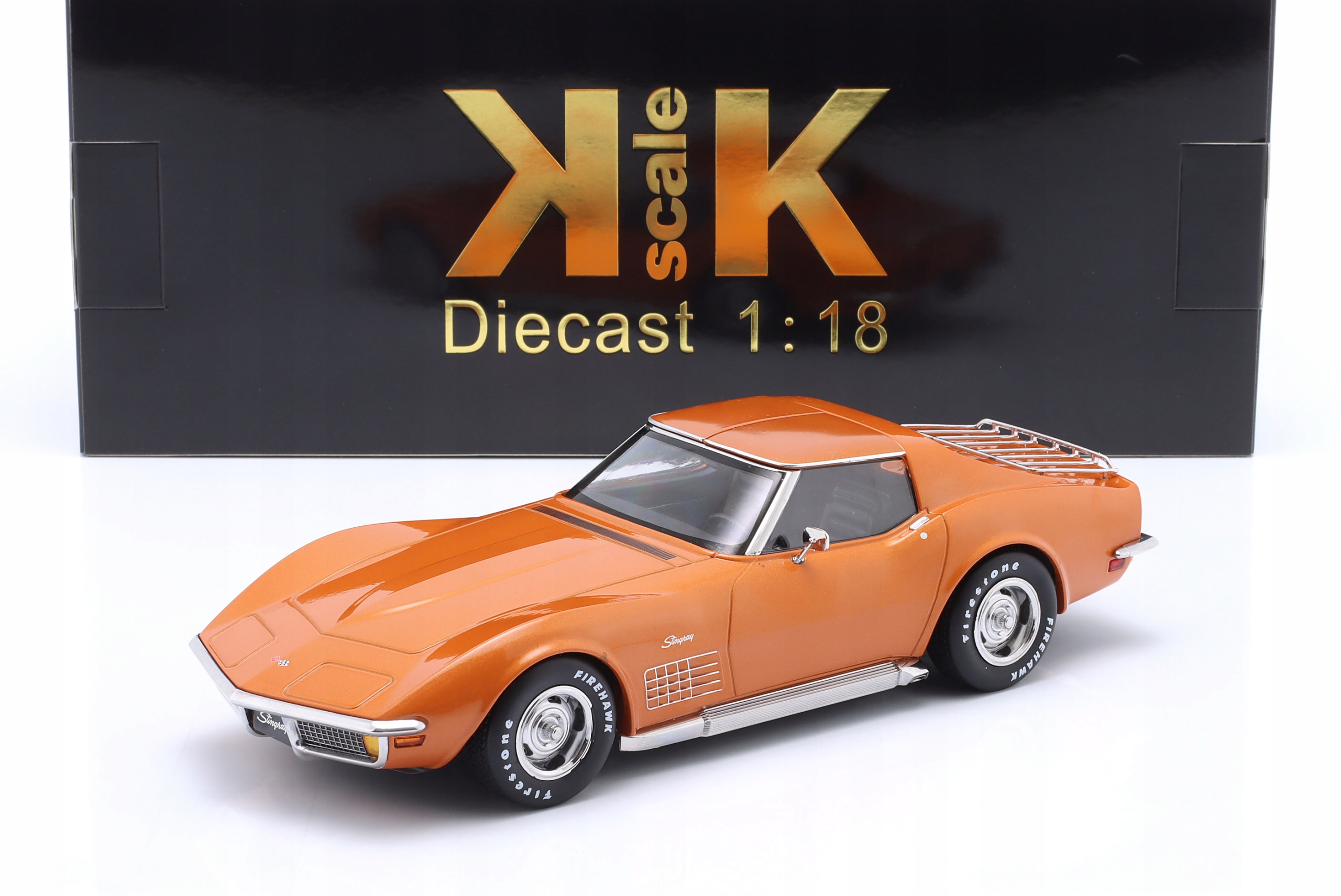 Kk Scale Chevrolet Corvette C3 1972 Orange metallic 1:18